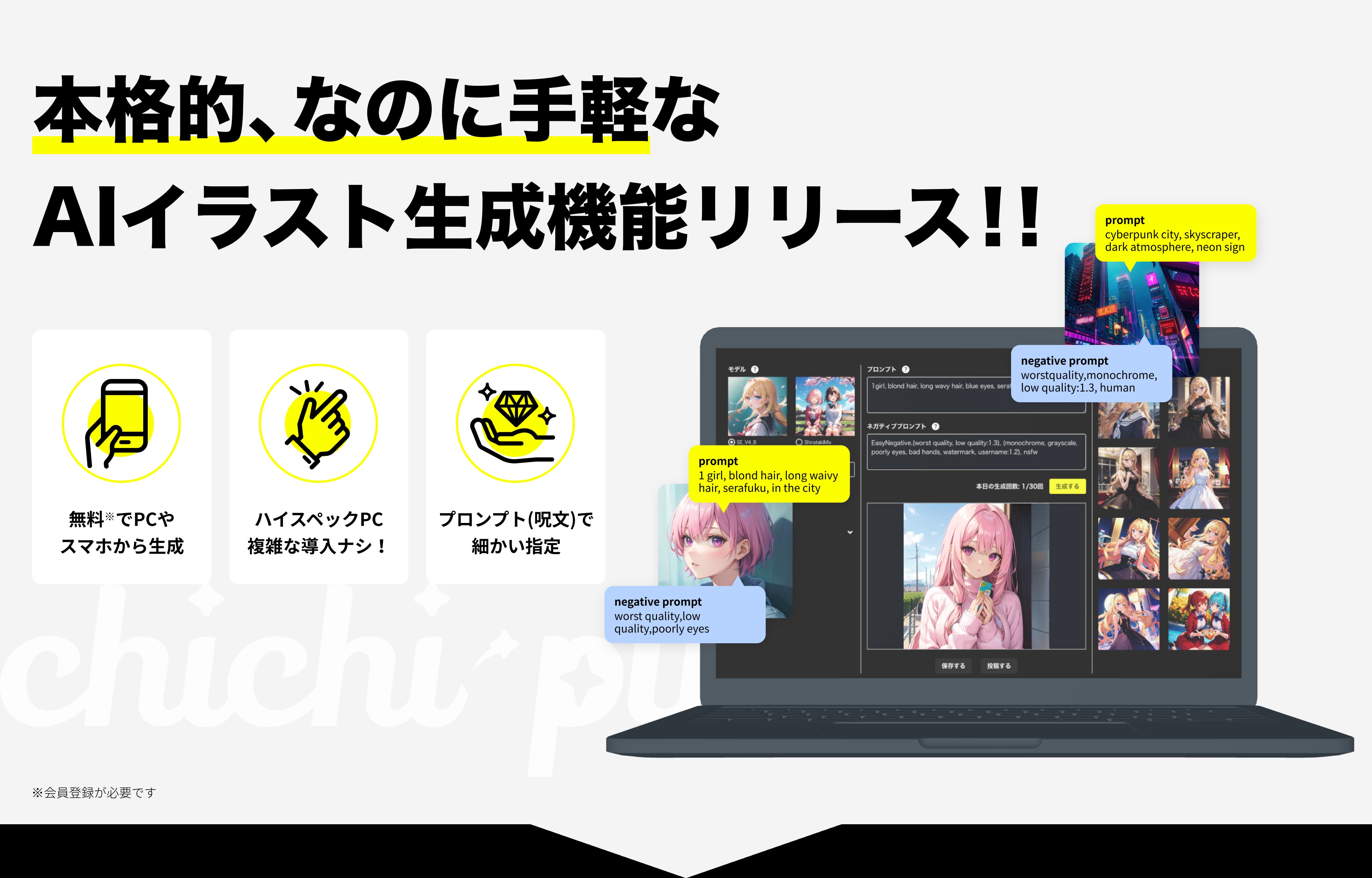 本格的、なのに手軽なAIイラスト生成機能リリース！！